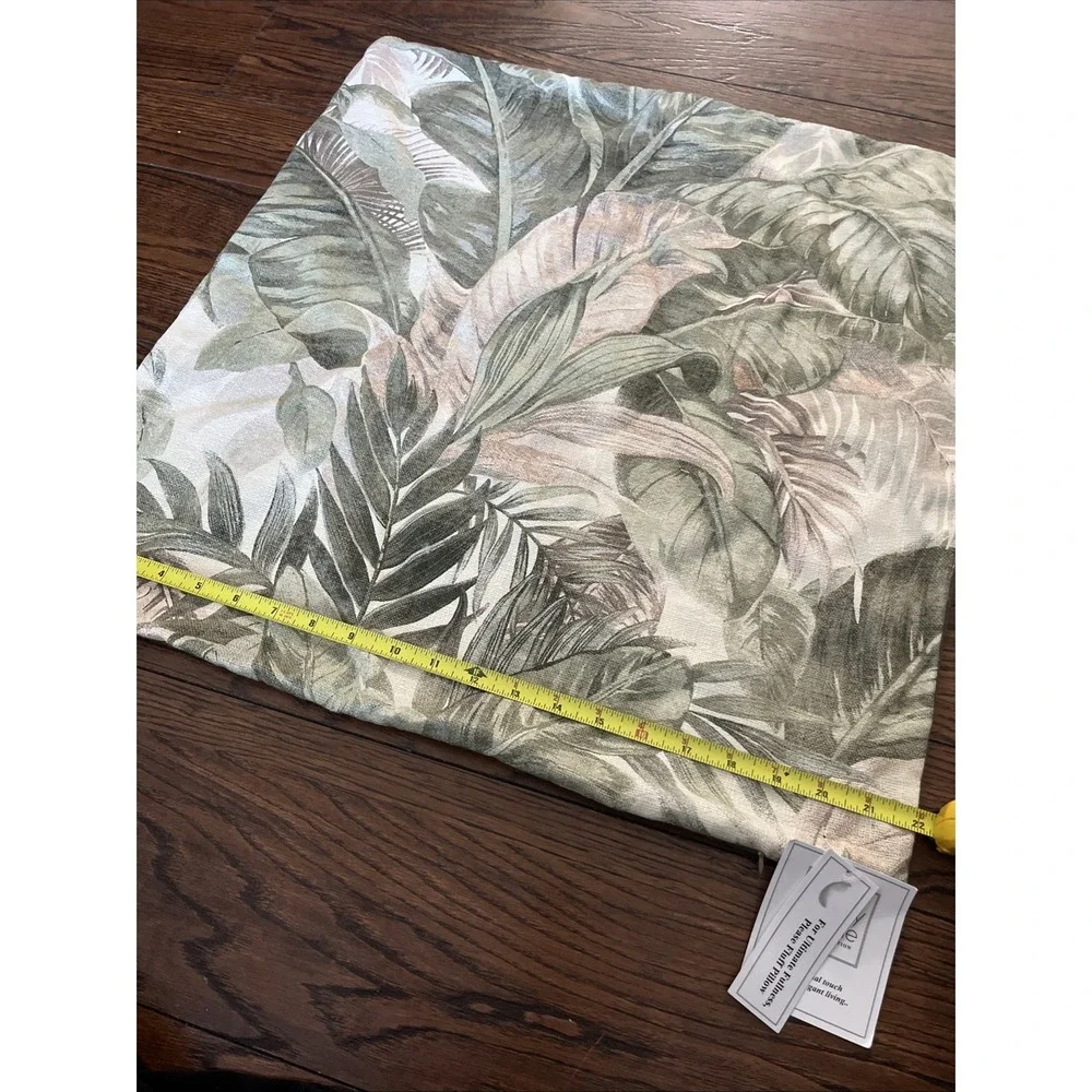 Sherry Kline Home Green Leaves Tropical Pillowcase Cover 22